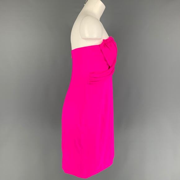 JAY GODFREY Size 10 Pink Silk Lycra Strapless Dress - Picture 2 of 5